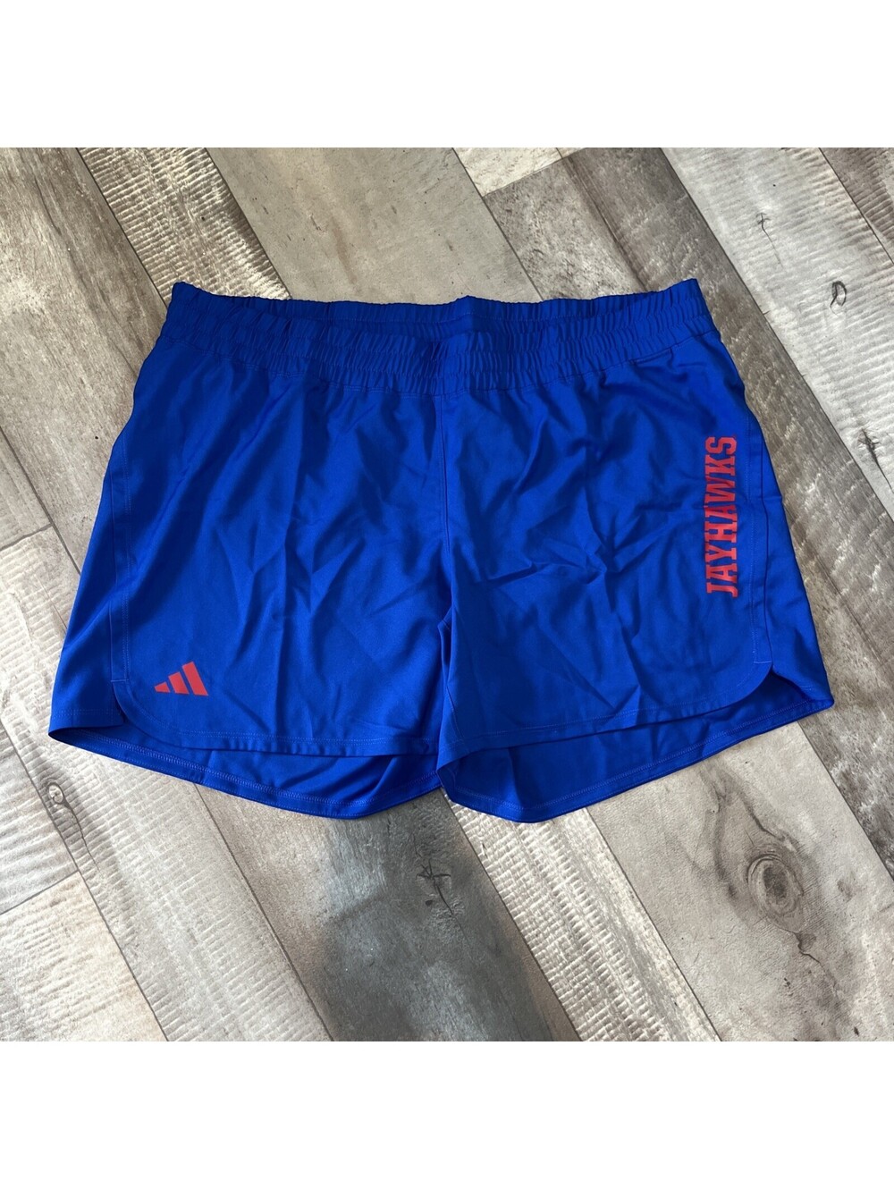 Adidas NCAA Kansas Jayhawks Team Issue Shorts Men’s 2XL 5” Woven Lawrence Blue